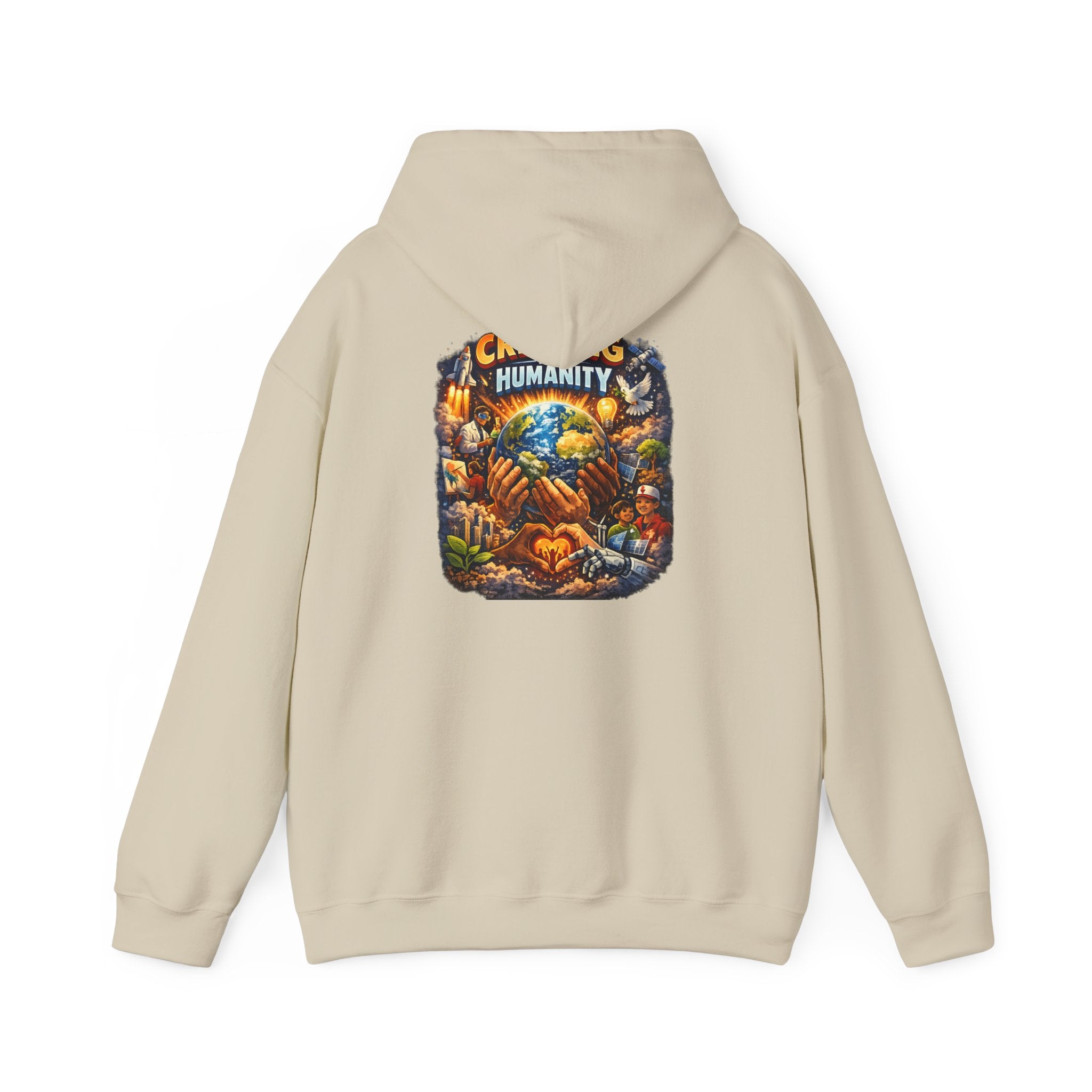 Earth & Hands Hoodie — Protect Humanity Graphic Pullover