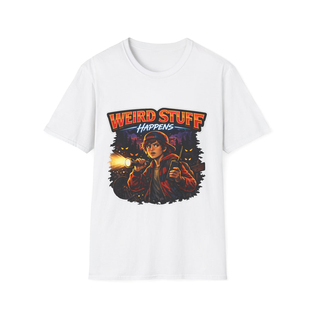 Weird Stuff Happens T-Shirt — Retro Stranger Things Style Graphic Tee