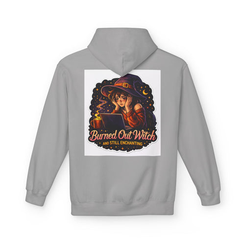 Burned Out Witch Hoodie — 'Burned Out Witch and Still Enchanting' Graphic Pullover