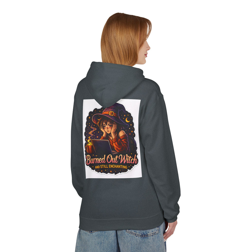 Burned Out Witch Hoodie — 'Burned Out Witch and Still Enchanting' Graphic Pullover