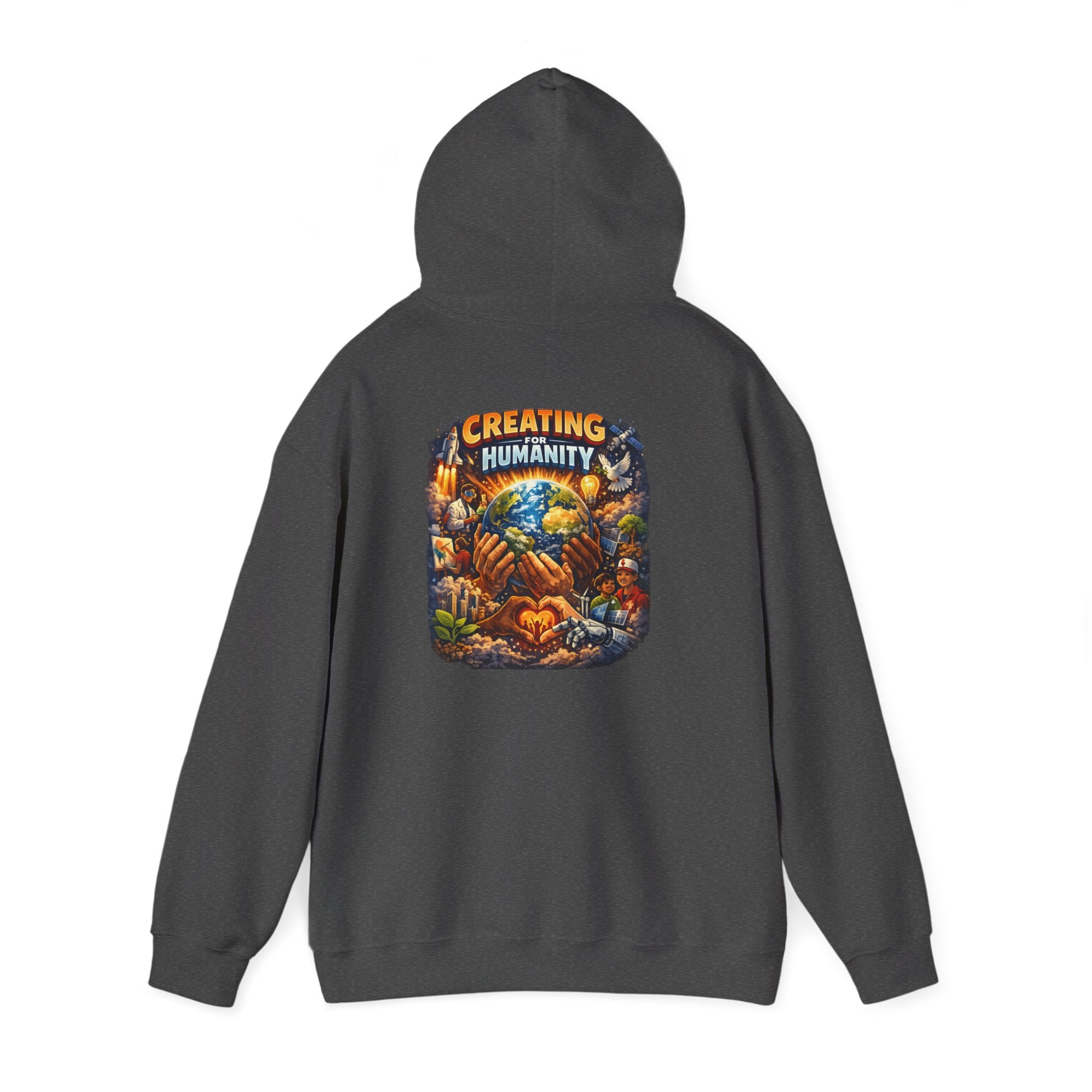 Earth & Hands Hoodie — Protect Humanity Graphic Pullover